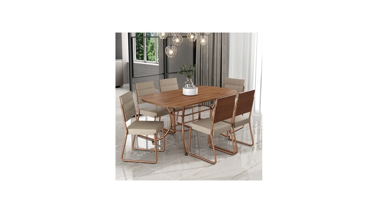 Qual a Melhor Mesa de 6 Cadeiras para Combinar Estilo e Conforto?