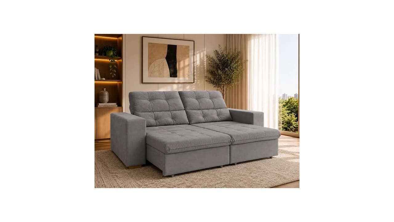 Melhor Sofá Retrátil de 3 Lugares: 9 Modelos para Conforto e Versatilidade